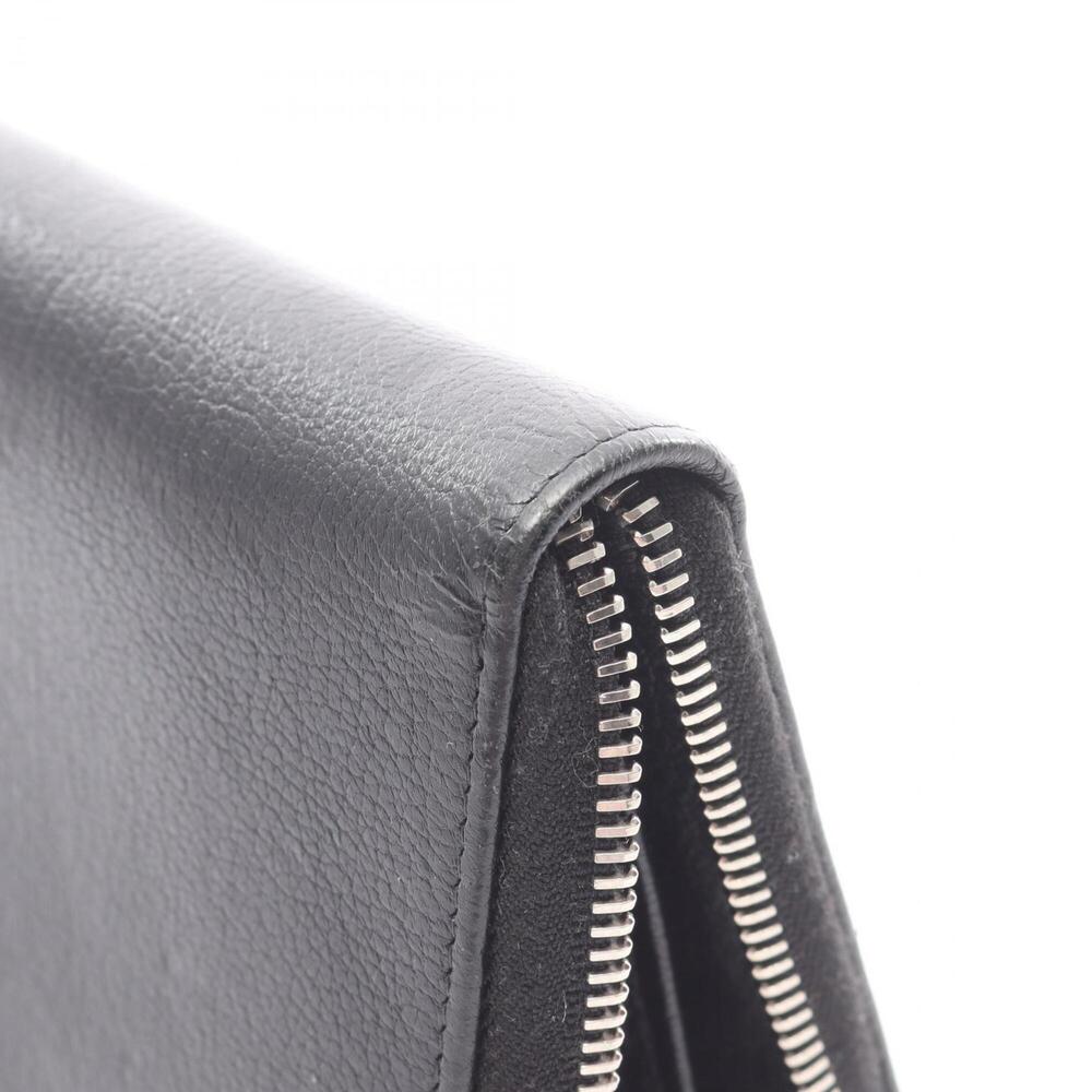 CHANEL Authentic Black Leather Logo Wallet - Picture 14 of 14